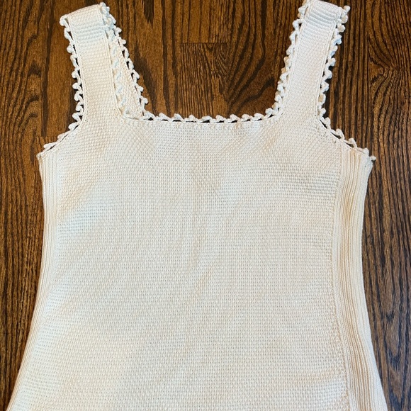 Rebecca Taylor Tops - Rebecca Taylor Crochet  Trim Tank, White, Size Med, NWOT
